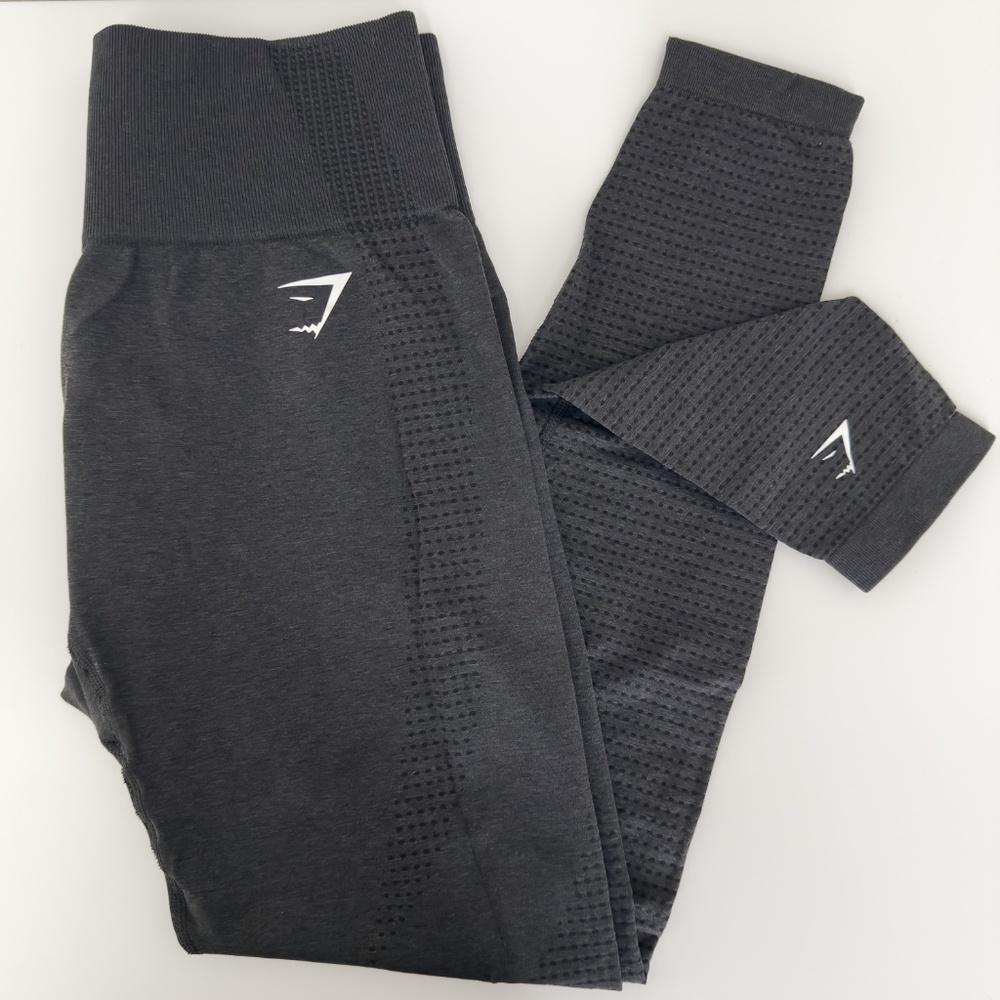 Gymshark Vital Seamless Leggings in Black Marl Size Large